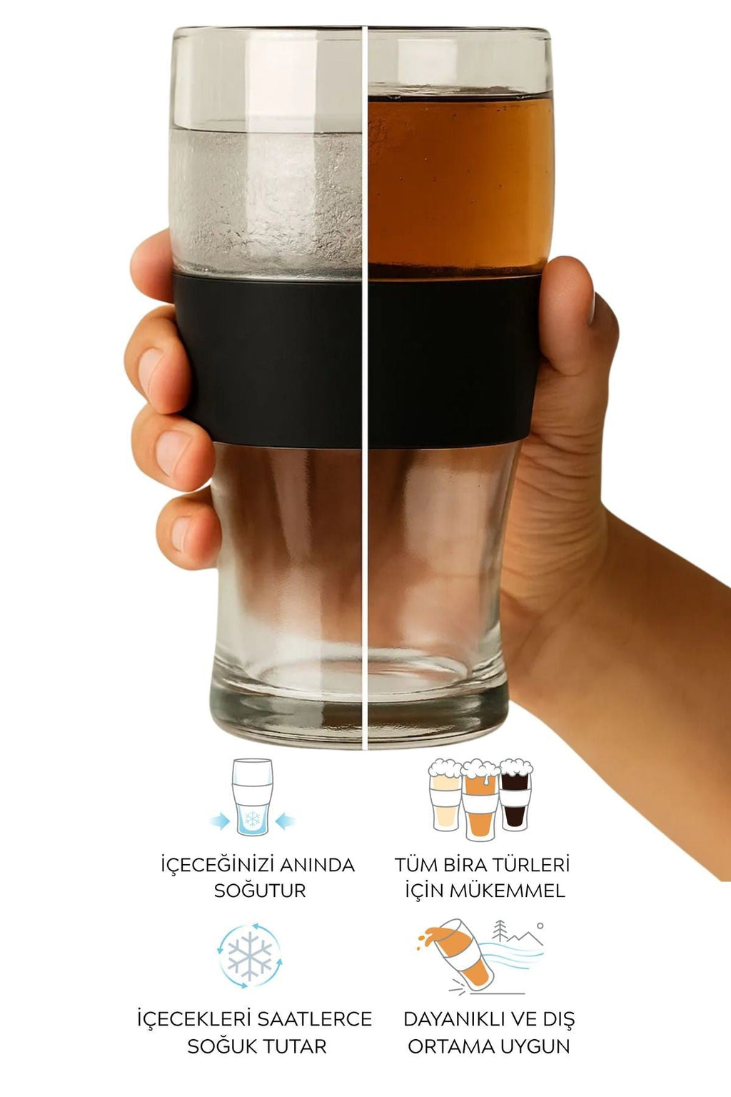 Buzz Bardak Soğutucu Jelli Dondurulabilir Bardak 470ml - erkugo. dekoratif, işlevsel.