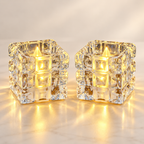 2 Adet Küp Şekilli Mini LED Mum 5 cm Pilli Dekoratif Işıklı Mum