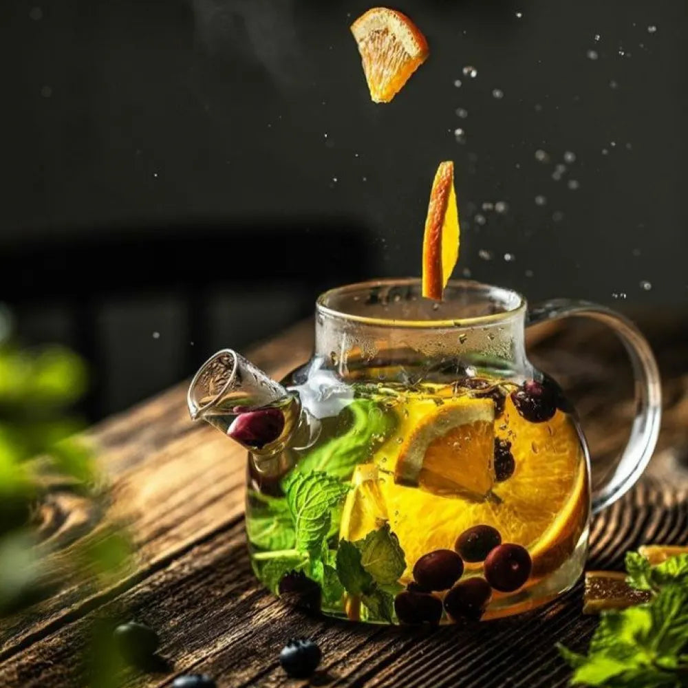 Teapot Cam Demlik, Borosilikat, Süzgeçli