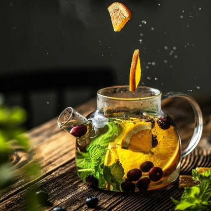 Teapot Cam Demlik, Borosilikat, Süzgeçli