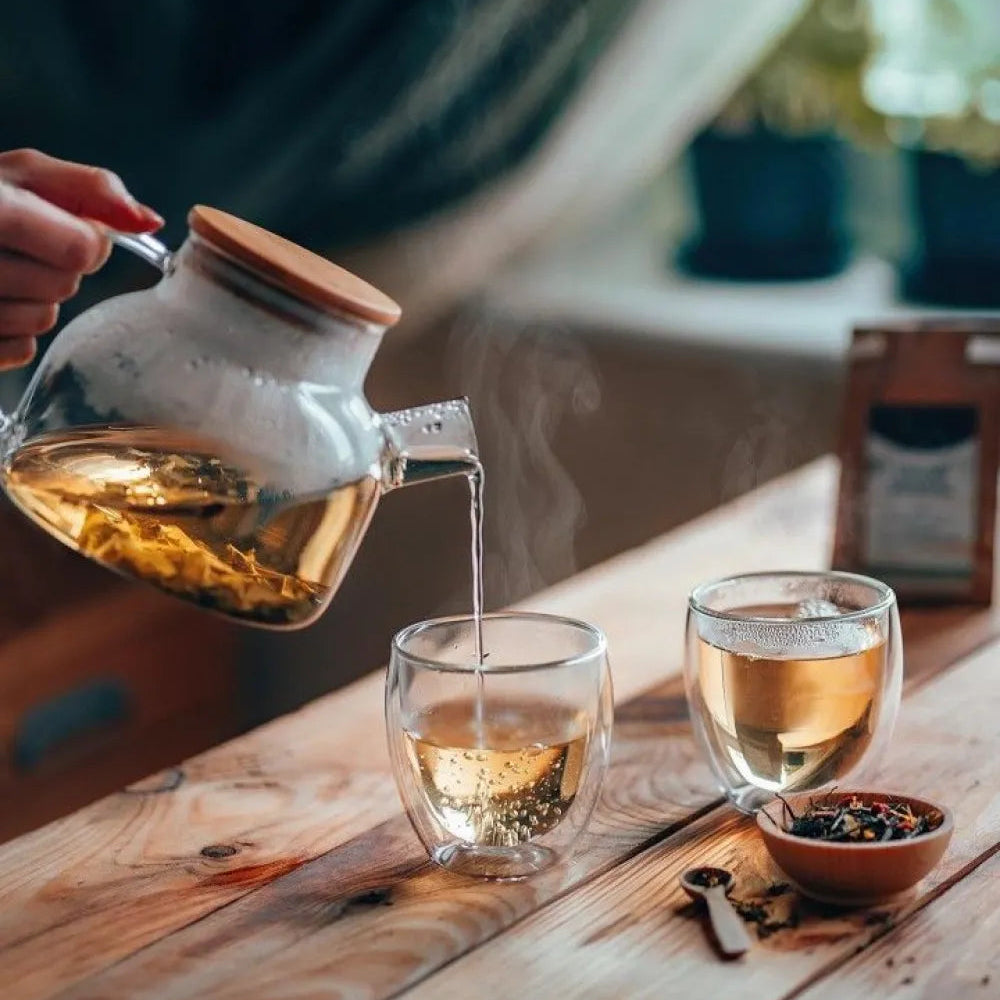 Teapot Cam Demlik, Borosilikat, Süzgeçli