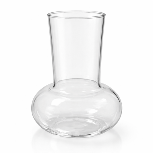 Borosilikat Cam Vazo & Mumluk & Soğuk Kahve Bardağı – Mantar Form, Isıya Dayanıklı Şık Cam Kap (500 ml)