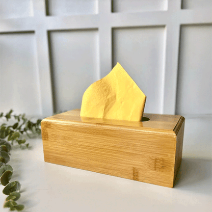 Bambu Peçetelik, 23 cm Masaüstü Peçete Kutusu, Bambu Kağıt Mendil Kutusu