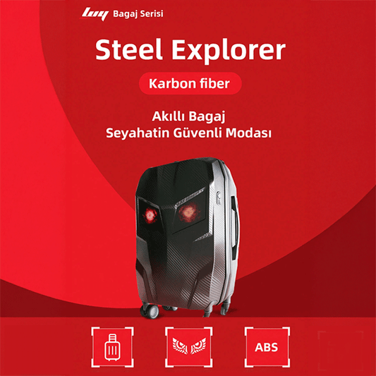 LED Ekranlı Akıllı Valiz – Telefon Kontrollü, Sert , 57 x 37 x 22 cm – Seyahat Valizi