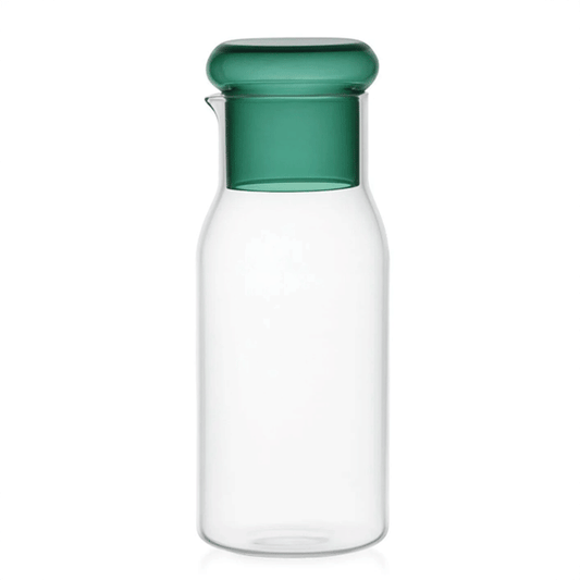 Borosilikat Cam Sürahi/Karaf 950ml Bardaklı Başucu Sürahisi