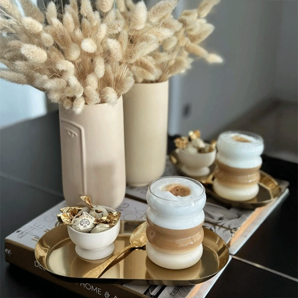 2 Adet Borosilikat  Sunum Bardağı, Kahve Bardağı, Isı Dayanıklı Bardak BOGUMLU