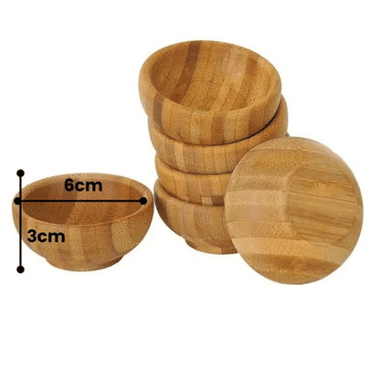 Bamboo Snack Bowl, Sauce Bowl, Jam Bowl 6x3cm