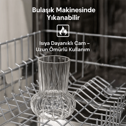 Minimal Borosilikat Cam Vazo & Bardak, 500 ml Ters Mantar Model, Isıya Dayanıklı Çok Amaçlı Tasarım