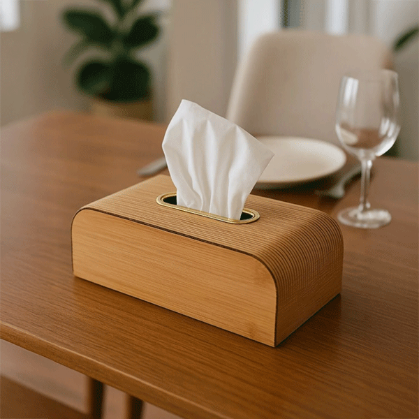 Bambu Kağıt Havluluk – Masa Üstü Ahşap Peçetelik, Havlu Standı, Peçete Kutusu