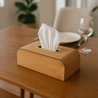 Bambu Kağıt Havluluk – Masa Üstü Ahşap Peçetelik, Havlu Standı, Peçete Kutusu