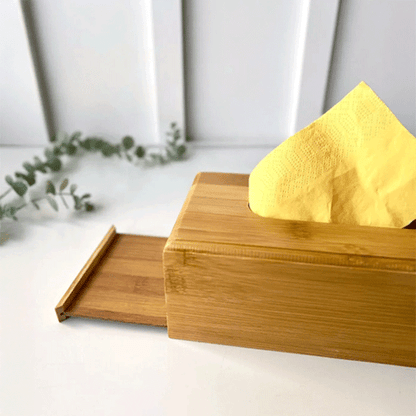 Bambu Peçetelik, 23 cm Masaüstü Peçete Kutusu, Bambu Kağıt Mendil Kutusu