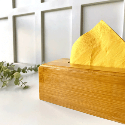 Bambu Peçetelik, 23 cm Masaüstü Peçete Kutusu, Bambu Kağıt Mendil Kutusu