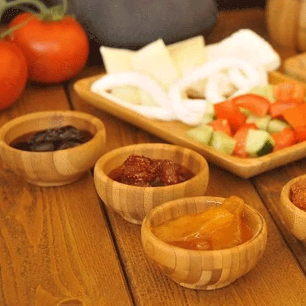 Bamboo Snack Bowl, Sauce Bowl, Jam Bowl 6x3cm