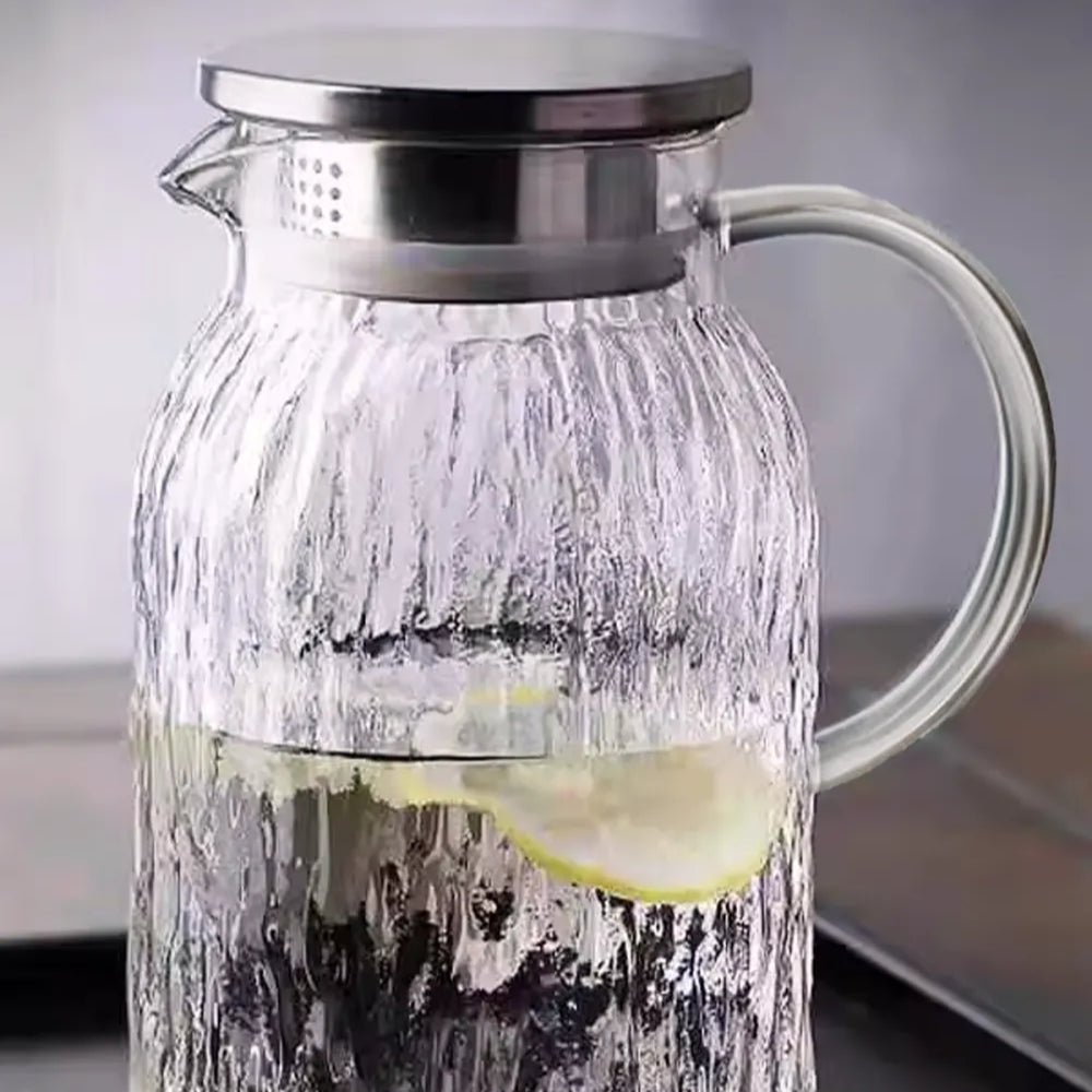 Icejug Cam Sürahi, Demlik, Borosilikat, Süzgeçli - erkugo. dekoratif, işlevsel.