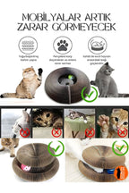 Kedi Tırmalama Oyuncağı – Sihirli Akordeon Kedi Oyuncağı, Çıngıraklı Tırmalama Panosu - erkugo. dekoratif, işlevsel.