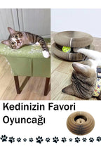 Kedi Tırmalama Oyuncağı – Sihirli Akordeon Kedi Oyuncağı, Çıngıraklı Tırmalama Panosu - erkugo. dekoratif, işlevsel.