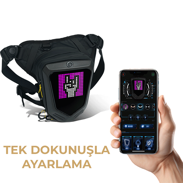 LED Ekranlı Mini Bacak Çantası – Ayarlanabilir Askılı, Unisex, Günlük ve Outdoor Kullanım - erkugo. dekoratif, işlevsel.