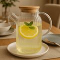 Lemonade Cam Sürahi, Demlik, Borosilikat, Süzgeçli - erkugo. dekoratif, işlevsel.