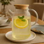 Lemonade Cam Sürahi, Demlik, Borosilikat, Süzgeçli - erkugo. dekoratif, işlevsel.