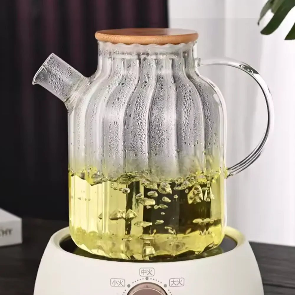 Lemonade Cam Sürahi, Demlik, Borosilikat, Süzgeçli - erkugo. dekoratif, işlevsel.