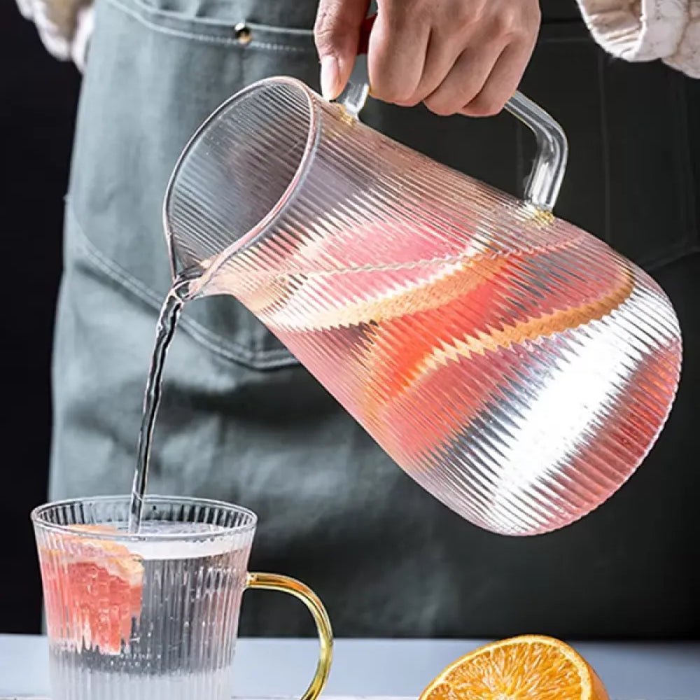 Origami Carafe Cam Sürahi, Demlik, Borosilikat, Süzgeçli - erkugo. dekoratif, işlevsel.