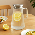 Origami Carafe Cam Sürahi, Demlik, Borosilikat, Süzgeçli - erkugo. dekoratif, işlevsel.