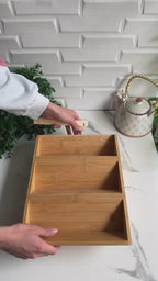 Bamboo Spice Stand, Folding Legs, 3 Tiers