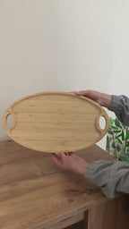 Bamboo Oval Serving Tray, Breakfast Plate