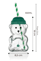 Sweet Bear - Pipetli Bardak, 500ml - erkugo. dekoratif, işlevsel.