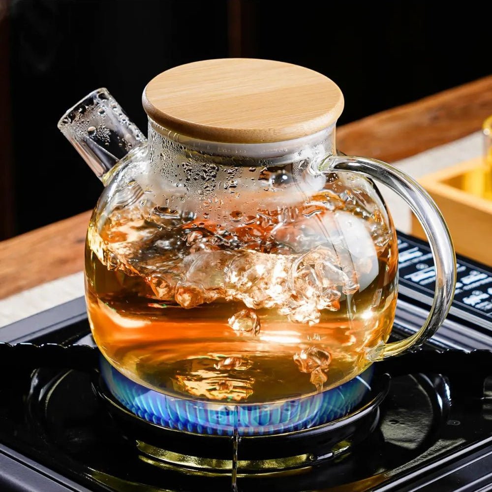 Teapot Cam Demlik, Borosilikat, Süzgeçli - erkugo. dekoratif, işlevsel.