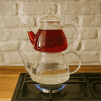 Tiny 400+800ml Borosilikat Cam Demlik, Isıya Dayanıklı Cam Kapaklı, Metal Süzgeçli Çaydanlık - erkugo. dekoratif, işlevsel.
