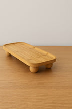 Top Ayaklı Oyuklu Bambu Sunum Standı 15x35cm - erkugo. dekoratif, işlevsel.