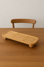 Top Ayaklı Oyuklu Bambu Sunum Standı 15x35cm - erkugo. dekoratif, işlevsel.