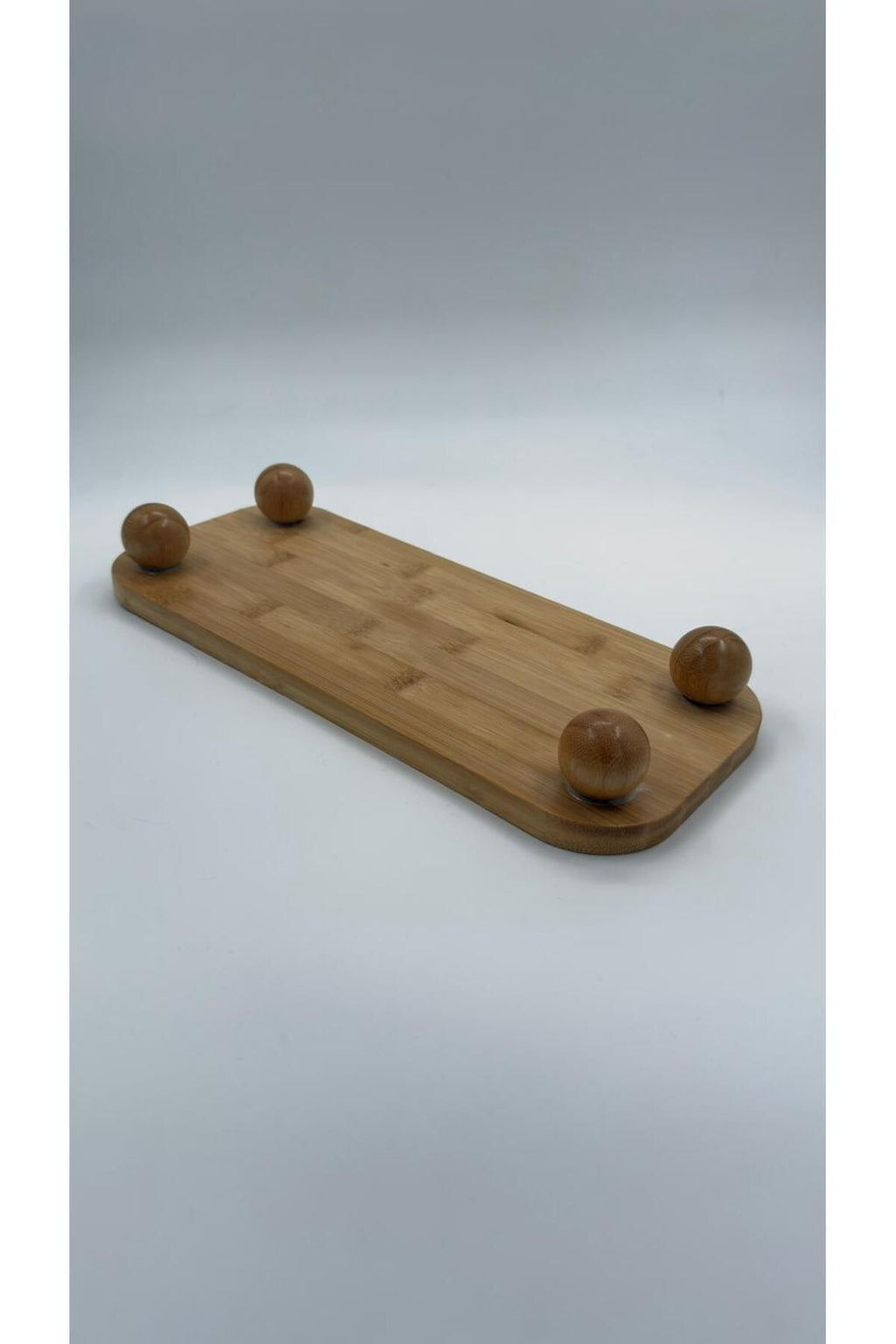 Top Ayaklı Oyuklu Bambu Sunum Standı 15x35cm