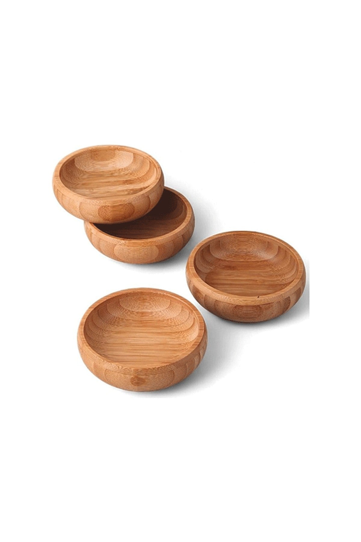 3’lü Bambu Oval Kase Seti – Doğal Bambu Sunum Kasesi, Şık ve Dayanıklı Servis Seti