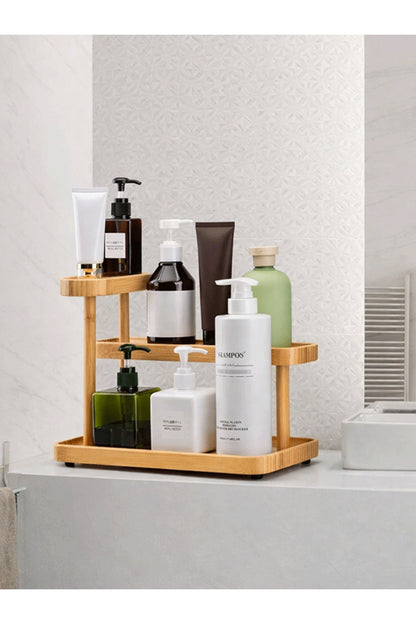 Bambu Soft Stand 3 Katlı | Doğal Bambu Organizer | Şık ve Dayanıklı Çok Amaçlı Stand
