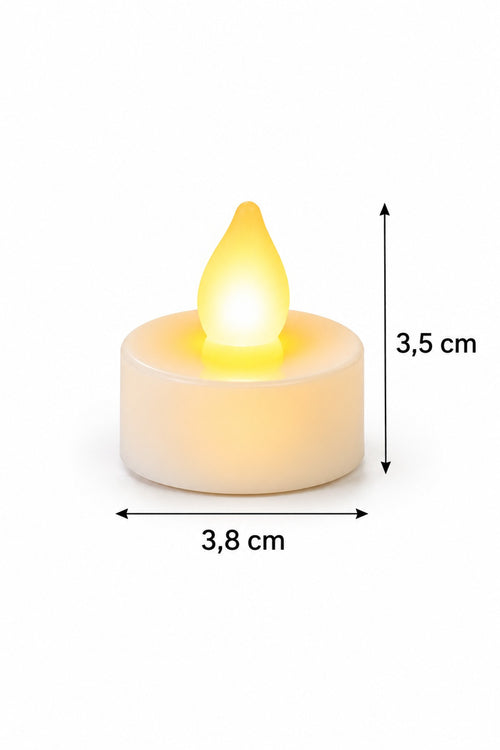 1 Adet Tealight LED Mum, 3,5 cm yükseklik ve 3,8 cm çap