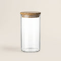 Vakumlu Bambu Kapaklı Cam Kavanoz 850 ml – 8x18 cm King Boy - erkugo. dekoratif, işlevsel.